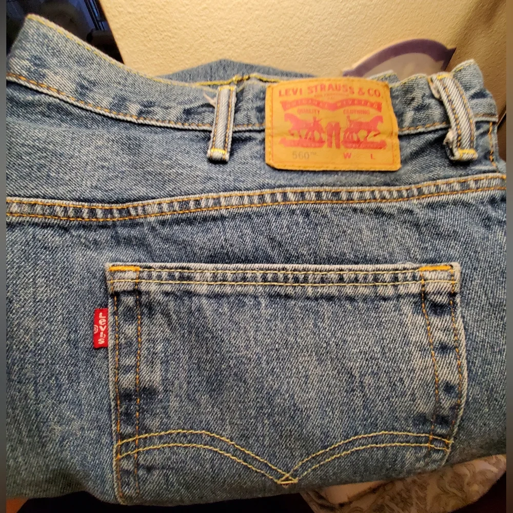 Levi's 560 Blue Jeans 45x29. Tailored To 29 Inseam. EPWC.